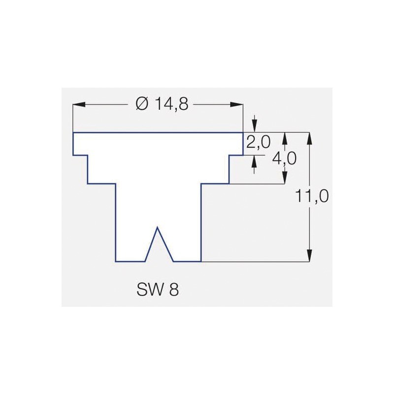BUSE LECHLER JET PINCEAU ST 110 08 BLANC CERAMIQUE