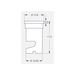 BUSE LECHLER MIROIR FT 140 010 BLEU PLASTIQUE