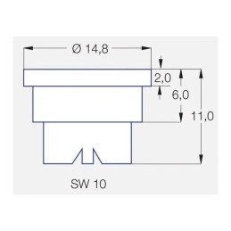 BUSE LECHLER JET PINCEAU DF 120 02 JAUNE INOX