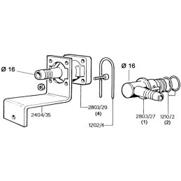 KIT SUPPORT DISTRIBUTEUR 2 VOIES