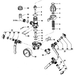 DISTRIBUTEUR 3 VOIES GCP 40BAR APS51/71/96 COMET