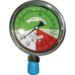 MANOMETRE GLYCERINE 63 M1/4 INOX 0-15/60 BARS