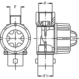 QUICK PORTE BUSE ANTIGOUTTE 1/4"GAZ(M)