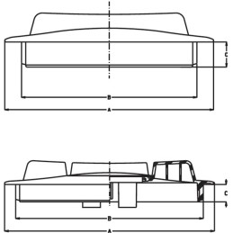 COUVERCLE À DEUX TROUS D'AIR D.355