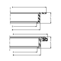 BAGUE AVEC JOINT POUR COUVER. D.255