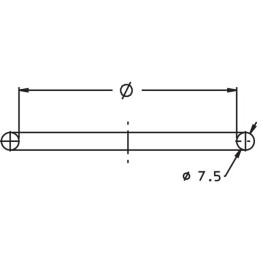 JOINT EXTERIEUR POUR BAGUE D.455 7,5X370