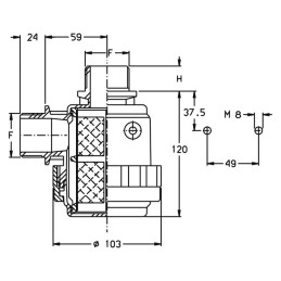 FILTRE D'ASPIRATION 60 L/1' 32 MESCH F.C.