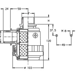 FILTRE D'ASPIRATION 60 L/1' 32 MESCH F.C.