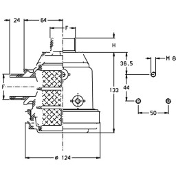 FILTRE D'ASPIRATION 120 L/1' 32 MESCH F.C.