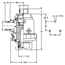 FILTRE D'ASPIRATION D141:D244 VANNE 120 L/1' 32 MESCH F.C.1"1/2