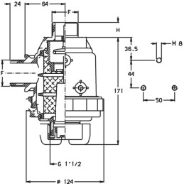 FILTRE D'ASPIRATION D141:D244 VANNE 120 L/1' 32 MESCH F.C.1"1/2
