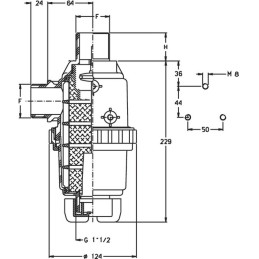 FILTRE ASPIRATION VANNE 150 L/1' 32 MESCH F.C.