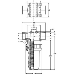 FILTRE DE LIGNE 1"1/4 GAZ (FEM) 32 MESCH
