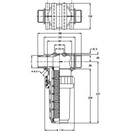 FILTRE DE LIGNE 1 1/4" GAZ (M) 32