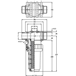 FILTRE DE LIGNE 1 1/4" GAZ (M) 32