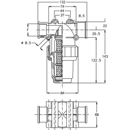 FILTRE DE LIGNE 1" GAZ (FEM) 32