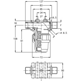 FILTRE DE LIGNE 1/2" GAZ (M) 32