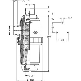 FILTRE ASPIRATION VANNE 260 L/1' 32 MESCH F.C.