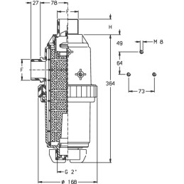 FILTRE ASPIRATION VANNE 260 L/1' 32 MESCH F.C.