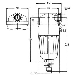 FILTRES G3/4" LIGNE 32M 50 BARS