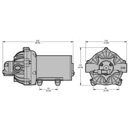 POMPE 5 MEMBRANES 12V 20,8L 4,1B F1/2 EVERFLO