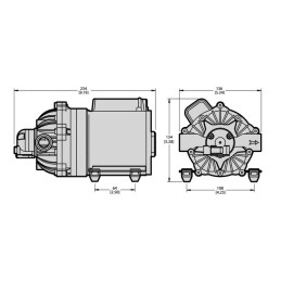 POMPE 5 MEMBRANES 12V 26,5L 4,1B EF7000
