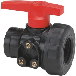 VANNE À BILLE EN PP GAZ 1" FF-LL