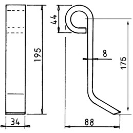 PALETTE ETEULEE LG 175 MM (NOBILI) KUHN