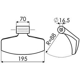 MARTEAU DE BROYEUR 70-195 R88 D16,5