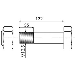 Boulon 1/2 x133 pour Bomford