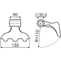 MARTEAU DE BROYEUR 90-155 R110 D20,5