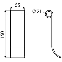 DEBOUREUR TYPE FRANQUET 55X6X150