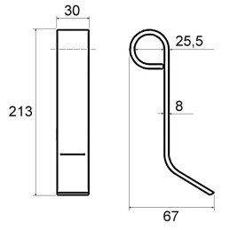 DEBOURREUR 30X8X210 D26 TYPE LAGARDE