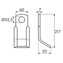 FLEAU 60X7X217 D25,5 DEPORT 50 TYPE SEKO