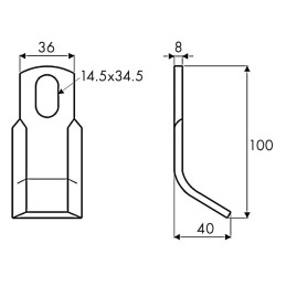 FLEAU UNIVERSEL 36X8X100 ROUSSEAU