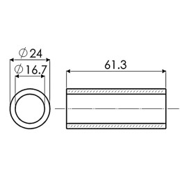 BAGUE 16,5X25X61 POUR MARTEAU ROUSSEAU