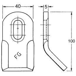 FLEAU Y 105X40X5 LUMIERE 14,5X34 UNIVERSEL