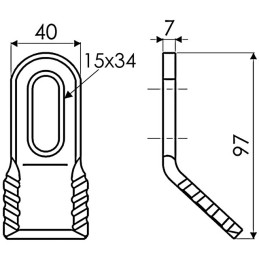 FLEAU RAVAGEUR 40X97X7 LUMIERE 14,5X38 UNIVERSEL