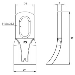 FLEAU Y 35X8X98 FG 358L DUO