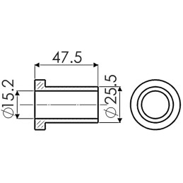 ENTRETOISE EPAULEE 15,2X25,5 LG 47,5 MM AD BOMFORD