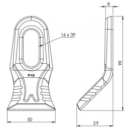 FLEAU MILLENIUM 45X8X99 LUMIERE 16X38 FG000050