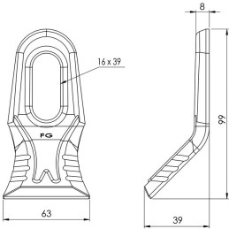 COUTEAU MAXI MILLENIUM 63X8X99 FG000054