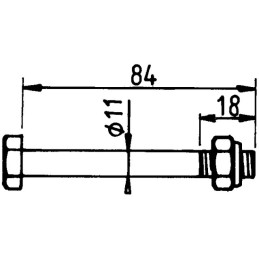 Boulon de manille 11.11x83 CL10.9