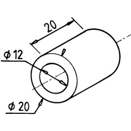 ENTRETOISE POUR FLEAU 20x12x20