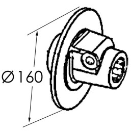 MOYEU 1"3/4 20C Ø160 MM POUR LIMITEUR 4 DISQUES