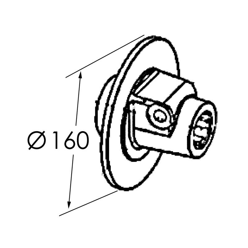 MOYEU 1"3/4 20C Ø160 MM POUR LIMITEUR 4 DISQUES