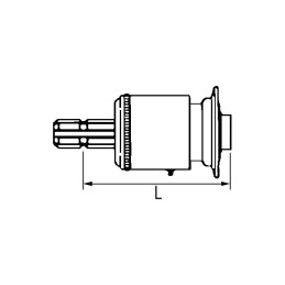 ROUE LIBRE ROTATION A DROITE MALE FEMELLE 1''3/8 6C
