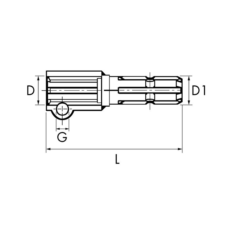 MANCHON PROLONGATEUR MALE 6C 1''3/8 FEMELLE Ø 30MM VB