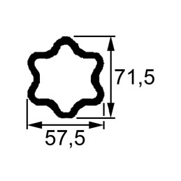 TUBE ETOILE EXT S6 71,5X57,5 LG1000