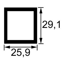 TUBE RECTANGLE 32,2X35,4 LG1000